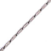 10K White Gold Bullet Bracelet (Regular) - 3MM - White Carat Diamonds